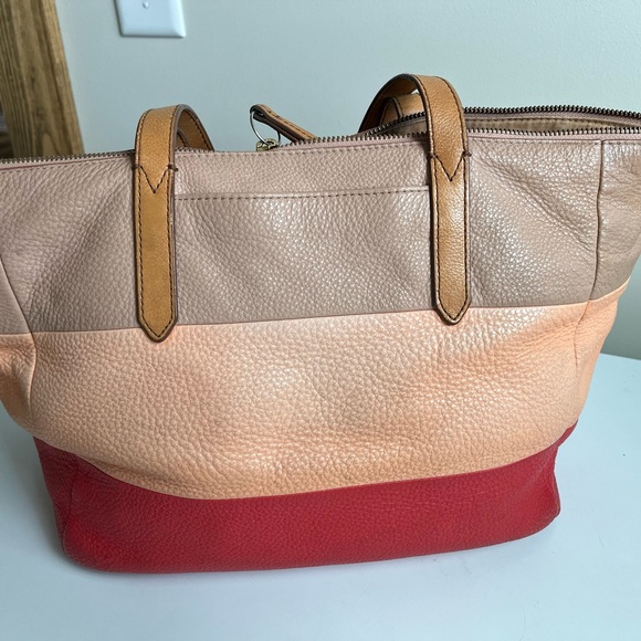 Colorblock Leather Tote Bag - Picture 1 of 5